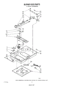 02 - Burner Box parts for Whirlpool Cooktop SC8430ERW0 from AppliancePartsPros.com