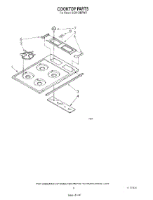 03 - Cooktop parts for Whirlpool Cooktop SC8430ERW0 from AppliancePartsPros.com