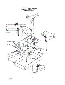 02 - Burner Box parts for Whirlpool Cooktop SC8436EXW0 from AppliancePartsPros.com