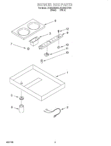 03 - Burner Box, Literature parts for Whirlpool Cooktop RC8720EDB0 from AppliancePartsPros.com