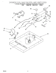 02 - Burner Box, Gas Valves, And Switches parts for Whirlpool Cooktop SCS3014GS0 from AppliancePartsPros.com