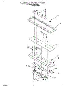 04 - Control Panel parts for Whirlpool Cooktop RC8900XAQ1 from AppliancePartsPros.com