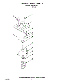 03 - Control Panel Parts parts for Whirlpool Cooktop SC8720EDB06 from AppliancePartsPros.com