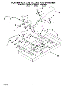 02 - Burner Box, Gas Valves, And Switches, Optional Parts (Not Included) parts for Whirlpool Cooktop GLT3657RQ01 from AppliancePartsPros.com