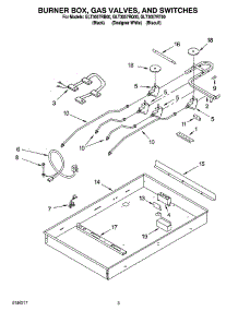 02 - Burner Box, Gas Valves, And Switches parts for Whirlpool Cooktop GLT3057RQ00 from AppliancePartsPros.com