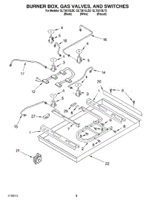02 - Section parts for Whirlpool Cooktop GLT3615LQ0 from AppliancePartsPros.com