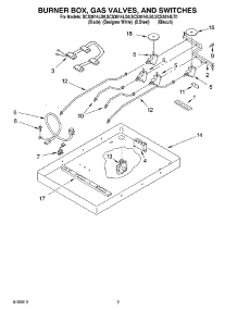 02 - Section parts for Whirlpool Cooktop SCS3614LB0 from AppliancePartsPros.com