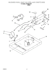 02 - Burner Box, Gas Valves, And Switches parts for Whirlpool Cooktop SCS3004LW0 from AppliancePartsPros.com