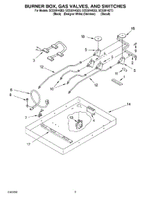 02 - Burner Box, Gas Valves, And Switches parts for Whirlpool Cooktop SCS3014GQ3 from AppliancePartsPros.com