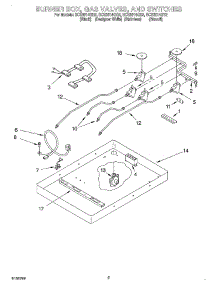 02 - Burner Box, Gas Valves, And Switches parts for Whirlpool Cooktop SCS3014GQ2 from AppliancePartsPros.com
