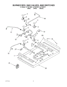 02 - Section parts for Whirlpool Cooktop GLT3615GQ1 from AppliancePartsPros.com
