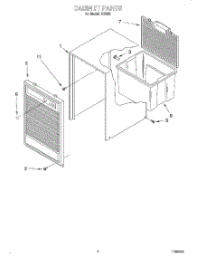 04 - Cabinet parts for Whirlpool Dehumidifier D30B0 from AppliancePartsPros.com