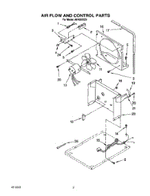 02 - Section parts for Whirlpool Dehumidifier AK4000XZ0 from AppliancePartsPros.com