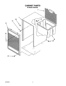 04 - Section parts for Whirlpool Dehumidifier AK4000XZ0 from AppliancePartsPros.com