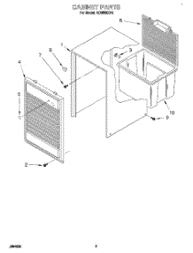 03 - Section parts for Whirlpool Dehumidifier AD0502XA1 from AppliancePartsPros.com