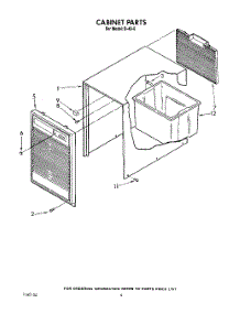 04 - Section parts for Whirlpool Dehumidifier D400 from AppliancePartsPros.com