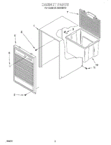 03 - Section parts for Whirlpool Dehumidifier BHDH4000FS0 from AppliancePartsPros.com
