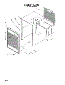 04 - Cabinet, Lit / Optional parts for Whirlpool Dehumidifier AK4000XZ1 from AppliancePartsPros.com