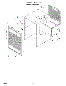 03 - Section parts for Whirlpool Dehumidifier BHDH5000BS1 from AppliancePartsPros.com