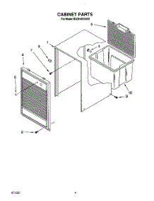 04 - Section parts for Whirlpool Dehumidifier BUDH4000AS0 from AppliancePartsPros.com