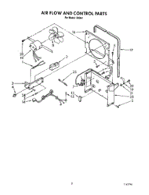 03 - Airflow And Control parts for Whirlpool Dehumidifier D40A1 from AppliancePartsPros.com