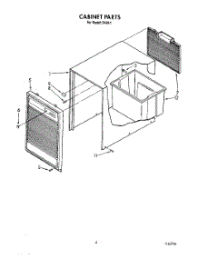 04 - Cabinet, Lit / Optional parts for Whirlpool Dehumidifier D40A1 from AppliancePartsPros.com