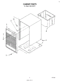03 - Section parts for Whirlpool Dehumidifier AHA02023 from AppliancePartsPros.com