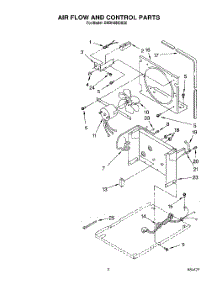 03 - Air Flow And Control parts for Whirlpool Dehumidifier BHDH4000AS0 from AppliancePartsPros.com