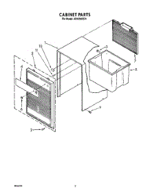 03 - Cabinet, Lit / Optional parts for Whirlpool Dehumidifier AD0252XZ1 from AppliancePartsPros.com