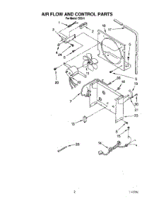 03 - Air Flow And Control parts for Whirlpool Dehumidifier D25A1 from AppliancePartsPros.com
