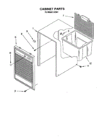 04 - Cabinet, Lit / Optional parts for Whirlpool Dehumidifier D25A1 from AppliancePartsPros.com