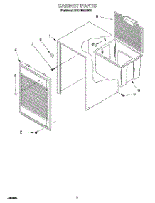 03 - Section parts for Whirlpool Dehumidifier BHDH5000BS2 from AppliancePartsPros.com