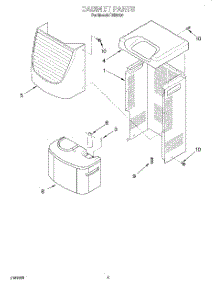 04 - Cabinet parts for Whirlpool Dehumidifier DH30G0 from AppliancePartsPros.com