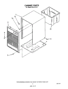 03 - Section parts for Whirlpool Dehumidifier AHA01521 from AppliancePartsPros.com