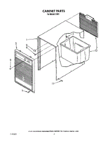 04 - Section parts for Whirlpool Dehumidifier BFD401 from AppliancePartsPros.com