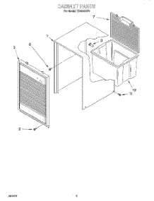 03 - Section parts for Whirlpool Dehumidifier TD4000XF0 from AppliancePartsPros.com