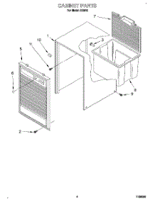 04 - Cabinet, Literature parts for Whirlpool Dehumidifier D30A2 from AppliancePartsPros.com