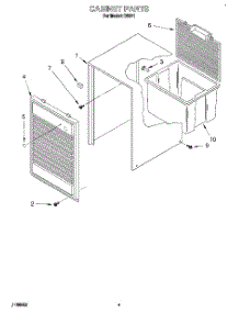 04 - Cabinet, Lit / Optional parts for Whirlpool Dehumidifier D50A1 from AppliancePartsPros.com
