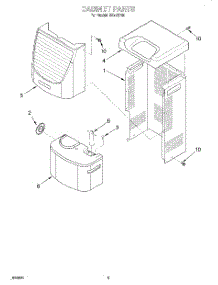 03 - Section parts for Whirlpool Dehumidifier AD40TH0 from AppliancePartsPros.com