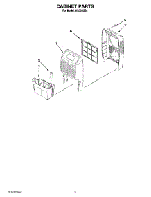 03 - Cabinet Parts parts for Whirlpool Dehumidifier AD35DSS1 from AppliancePartsPros.com
