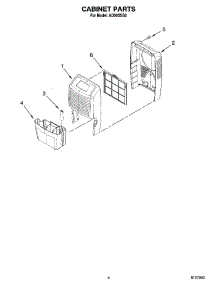 03 - Cabinet Parts parts for Whirlpool Dehumidifier AD50DSS0 from AppliancePartsPros.com