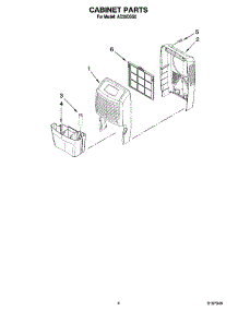 03 - Cabinet Parts parts for Whirlpool Dehumidifier AD35DSS0 from AppliancePartsPros.com