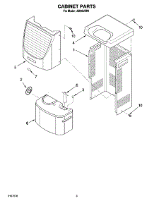 03 - Cabinet Parts parts for Whirlpool Dehumidifier AD65USR1 from AppliancePartsPros.com