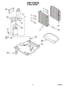 02 - Unit Parts parts for Whirlpool Dehumidifier AD40USR1 from AppliancePartsPros.com