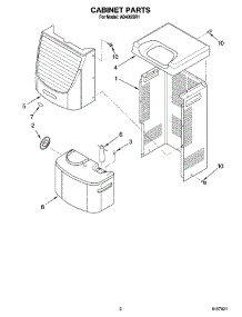 03 - Cabinet Parts parts for Whirlpool Dehumidifier AD40USR1 from AppliancePartsPros.com