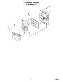 03 - Cabinet Parts parts for Whirlpool Dehumidifier AD25DSS0 from AppliancePartsPros.com