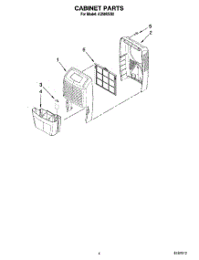 03 - Cabinet Parts parts for Whirlpool Dehumidifier AD50USS0 from AppliancePartsPros.com