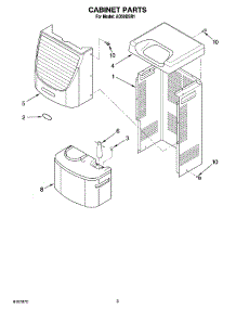 03 - Cabinet Parts parts for Whirlpool Dehumidifier AD50DSR1 from AppliancePartsPros.com