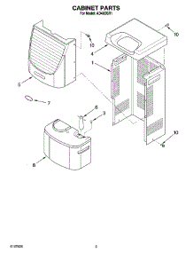 03 - Cabinet Parts parts for Whirlpool Dehumidifier AD40DSR1 from AppliancePartsPros.com
