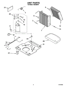 02 - Unit Parts parts for Whirlpool Dehumidifier AD25BBR1 from AppliancePartsPros.com